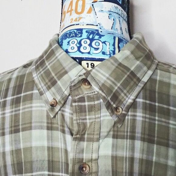 G.H. BASS & CO. Plaid Checkered Button Down Shirt Long Sleeve Check Sz L NWT - Picture 3 of 12